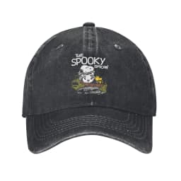 Snoopy Joe Cool Baseball Caps Vintage Distressed Denim Cartoon Headwear Unisex Style Outdoor Activities Adjustable Fit Caps Hat