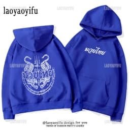 2024 New Muay Thai Sak Yant II Pullover Vintage Muay Thai- Tiger Tattoo Hoodie Alex Pereira Pullover Man Women Casual Sweatshirt