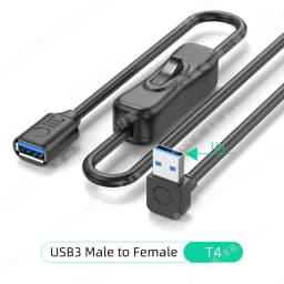McGiLLon USB 3.0 Extender Cord Male to Female Extension Cable With ON OFF Switch for PC USB Fan LED Lamp USB Charger Power Cord