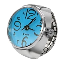 New Ring Watch Hot Selling Creative Arabic Numeral Scale Circular Dial Alloy Shell Finger Couple Men's And Women's Styles