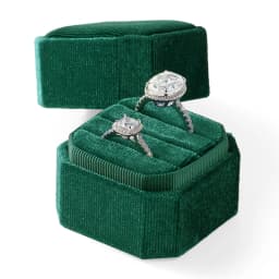 Oirlv Wedding Flanner Ring Box Engagement Triple Slot Square Ring Box Modern Wedding Marry Gifts Muti Color 1/2/3 Slots Ring Box