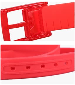 3.5x116cm High Quality Silicone Belt For Men And Women Universal Plastic Buckle Candy Colored Belt