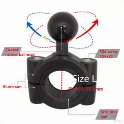1 Inch 25mm Ball Head Adapter Motorcycle Handlebar Clamp Mount Phone Ball Head Mount Aluminum Ball Base Socket Arm Mount for Ram