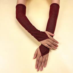 45cm Women Shiny Solid Hook Finger Gloves Opera Dance Party Stage Performance Nightclub Cosplay Eleagnt Breathable Thin