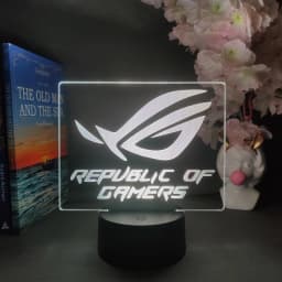 LED ROG Logo Light 7/16 Color Changing rgb for Plexiglass Cool Gaming Room Desktop Decoration Atmosphere Lighting Dec Gamer Gift