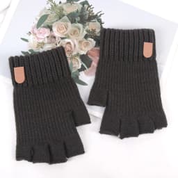 Winter Thick Elastic Knitted Gloves Warm Writting Office Cycling Fingerless Glove for Men Women Touchscreen Driving Work Gloves