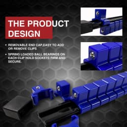 1/4" 3/8" 1/2" Wrench Holders Traight Plastic Universal Socket Organizer Rail Bracket Repair tools Socket Wall Wrench Home Tools