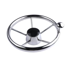 Boat Accessories Steering Wheel With Knob Stainless Steel 5 Spoke 25 Degree 11'' For Marine Yacht