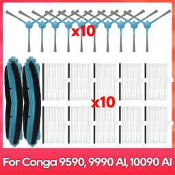 Fit For ( Conga 9590 / 9990 / 10090 AI Spin Revolution Ultra Power Home ) Main Side Brush Filter Mop Dust Bag Part Accessory