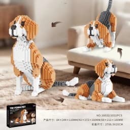 Dog Cat Micro Building Blocks Balody Animal Pets Beagle Ragdoll Tabby Cat Model Assembly Puzzle Mini Brick Figure Toy for Gift
