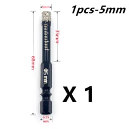 5-16mm Hexagonal Shank Brazed Dry Ceramic Tile Drill Bit Marble Granite Vitrified Tile Hole Opener Diamond Drill Bit Hole Saw
