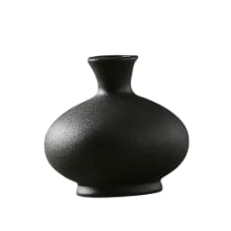 Decorative Ceramic Vase Art Vase Classic Black Container for Desk Bookshelf Living Room Table Centerpiece Decor