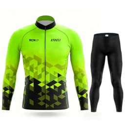 Rvouei Team Autumn Cycling Jersey Bib Pants Set Ropa Ciclismo Bicycle MTB Clothing Road Bike Suit Men Long Sleeve Bicicleta Set