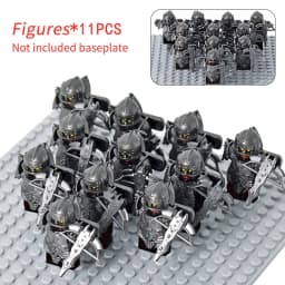 MOC Medieval Dwarf Warrior Elves Knights LOTR Figures Building Blocks Accessories Armor Shield LOTR DIY Toys for Children Gift