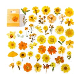 45Pcs Flower Language Kawaii PET Journaling Sticker Set For Gift Packing Scrapbooking Album Planner Journal Arts DIY Craft