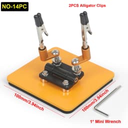 NEWACALOX Mini Welding Workbench Soldering Third Helping Hand Magnetic Flex Arm Custom Alligator Clips Electronic Repair Tools