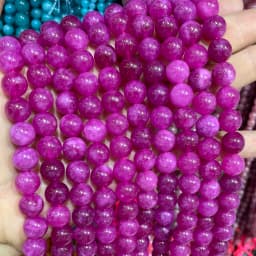 6 8 10MM Natural Stone Jade Chalcedony Round Multicolors Loose Beads For Jewelry Making Diy Charm Bracelets Necklace Accessories