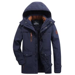 Men's Casual Winter Thick Warm Parkas Windproof Overcoats Male Fashion Hooded Cotton-padded Down Jackets Outdoors Long Coats