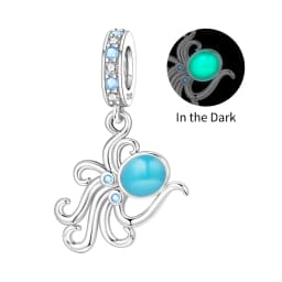 Blue Charm 925 Sterling Silver Ocean Pearls Betta Fish Pendant Birthday Party Gift for Women Bracelet Necklace DIY Beads Jewelry