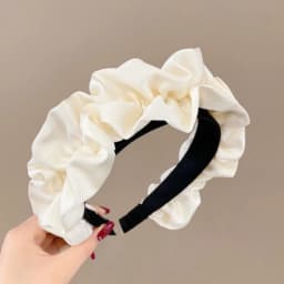 Solid Color Wide-brimmed Pleated Headband for Women Elegant Face Wash Hairband Fashion Girl Hair Accessories Hair Tie