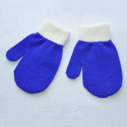 Baby Gloves For 1-4Y Children Winter Warm Patchwork Knitted Mittens Kindergarten Student Full Finger Gloves Knitting Kids Gloves