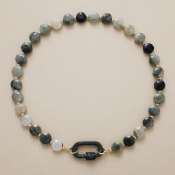 Minimalist Aesthetic Natural Stone Amazonite Handmade Brass Charm Elegant Choker Necklaces Bohemia Designer Woma Jewelry