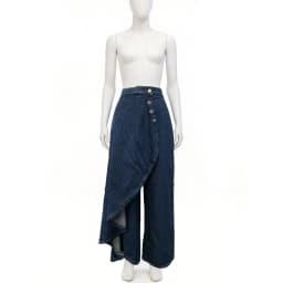 Y2KPants Spring Summer Fashion Long Solid Color Casual Buckle Loose Wide Leg Pants Women Trousers Faux Denim