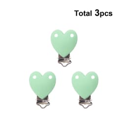 LOFCA 3pcs/lot Silicone Heart Mouse Shape 4.5CM Clips Creation Pendant Tools Multi Colors For Necklace Jewelry Accessories