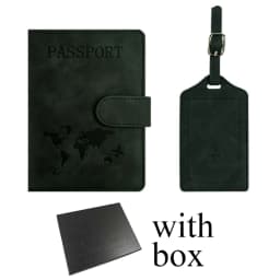 Custom Name Passport Holder Luggage Tag Gift Box Fashion DIY Travel Accessories Dropship Wholesale Engrave Logo Travel Wallet