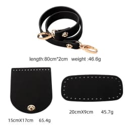 1/3pcs PU Leather Shoulder Bag Bottom Strap Handbag Shoulder Strap Woven Bag Set For DIY Handmade Bag Backpack Accessories