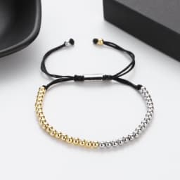 Classic Men Women Bracelet 4MM Copper Beaded Charm Bracelet Pulseira Adjustable Bracelet Fashion Jewelry Gift