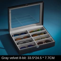 High-End PU Leather Glasses Case Large-Capacity for Men Women Sunglasses Myopia Glasses Jewelry Display Box