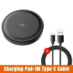 15W MagSafe Wireless Charger Pad Fast Charging Magnetic Stand for iPhone 17 16 15 14 13 Pro Max Samsung S25 USB-C Slim Portable