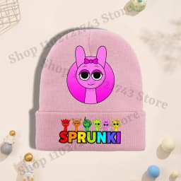 Sprunki Knitted Hat for Children Anime Cartoon Cute Knit Hat Boys Girls Winter Warm Fashion Cap Kids Windproof Hip Hop Caps Gift