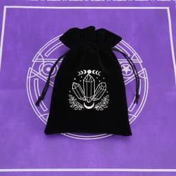 1Pcs 13x18cm Tarot Storage Velvet Bag Drawstring Pocket Board Game Card Embroidery Package Witchcraft Supplies for Altar Tarot