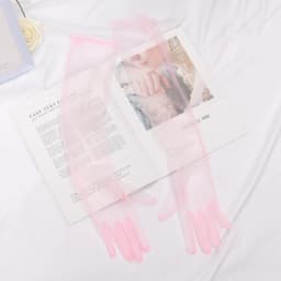 Long Sheer Tulle Gloves Ultra Thin Stretchy Full Finger Mittens Mesh Elbow Wedding Bride Gloves Sheer Sunscreen Vintage Glove