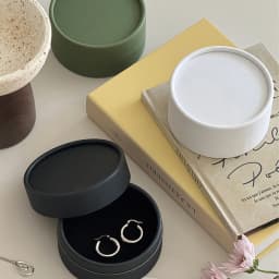 5Pcs 10x5cm Round Jewelry Box Ring Earring Necklace Studs Brooch Small Jewellery Key Coin Gift Boutique Packaging Organizer Case