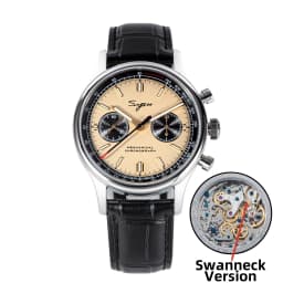 Sugess 1963 Pilot Watch Men Mechanical Chronograph Panda Wristwatch Air Force Sapphire Waterproof for Seagull Movement ST1901 v3
