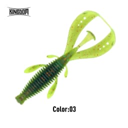 KINGDOM Soft Lure 63mm 76mm Floating Shrimp Bait TPE Lure Realistic Shrimp Worm Soft Bait for Bass Trout Saltwater Fishing