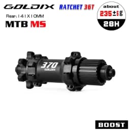 GOLDIX M370 Bicycle Hub 6-Bolt Disc Brake 28Hole Straight Pull Spoke Sealed Bearing 36T Ratchet HG/XD/MS Hub Type Standard/BOOST