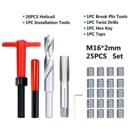 XCAN Thread Repair Kit M3 M4 M5 M6 M8 M10 M12 M14 Screw Thread Inserts For Restoring Damaged Threads Repair Tools Drill Bit