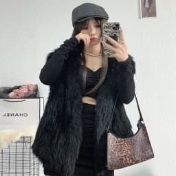 This year's popular internet celebrity style double-sided woven fox fur vest women's slim and young style