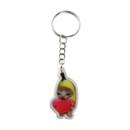 Banana Cat Happy Banana Cat Keychain Backpack Charm Pendant Banana Cat Mobile Phone Chain Cartoon Keyrings Banana Cat Pendant