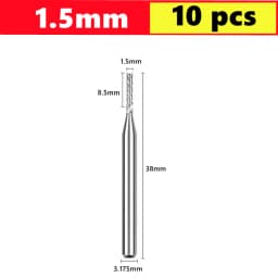 10pcs PCB Corn End Milling Cutter 0.5-3.175mm, 3.175mm (1/8) Shank Hard Alloy PCB Milling Cutter CNC Cutting Milling Cutter