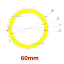 2W-12W Angel Eyes COB Light Source Annual Shape 12V DC 20mm-120mm Ring LED Chip Cold Warm White Light Source for DIY Car Bulb