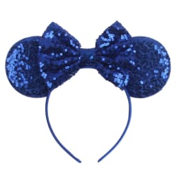 Cute Women Mouse Ears Leopard Print Headbands for Girls Baby Women Sequins 5"Bows Hair Accessories Adults Hairbands Kids Gift