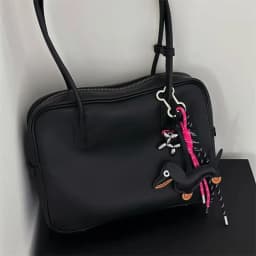 Dachshund Keychain Leather Bag Strap Personalized Car Pendant Miu Style Handbag Accessory for Women