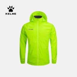 KELME Men's Waterproof Jacket Windbreaker Soccer Training Lightweight Training Outwear Quick Dry Coat 8163WT1001