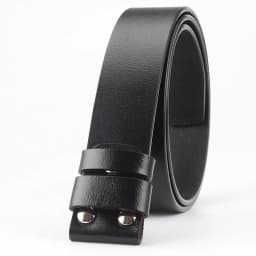 Men's Cowskin Genuine Leather Belt - No Buckle Belt Body for Smooth Buckle, 5 Colors Cowboys Cowhide Waistband Without Buckle