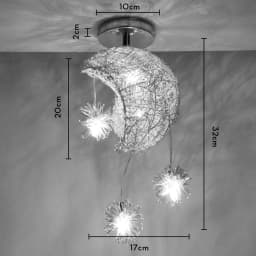 Modern Creative Pendant Light Moon Star Suspension Kids Bedroom Hanging Lamp Christmas Decorations For Home Fixture Lighting LED